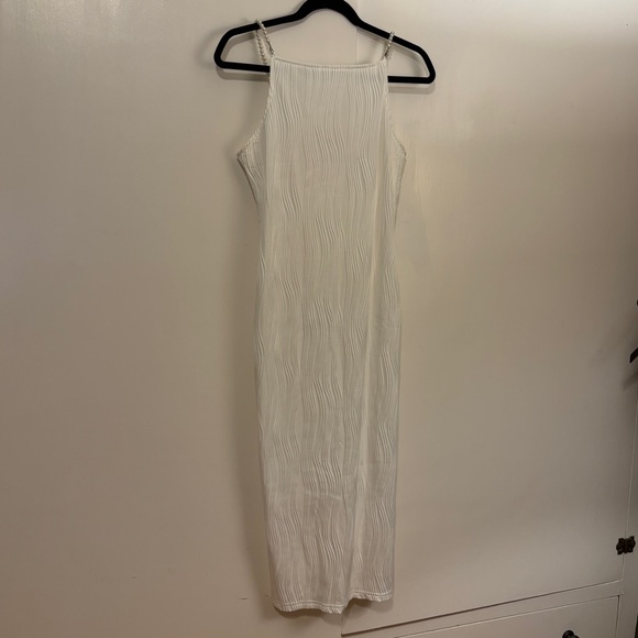Rihoas Water Ripple Textured Cami Dress Size Medium Pearl Straps - Picture 5 of 7